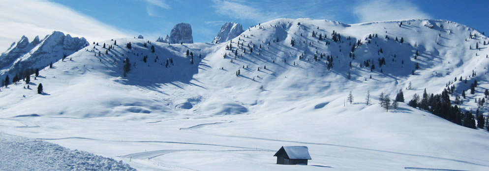 Panorama in inverno nella Val Pusteria