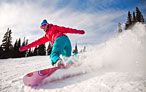 Snowboard nell'area sciistica Valle Aurina