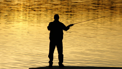 fischen am abend