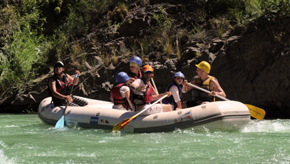 rafting familie