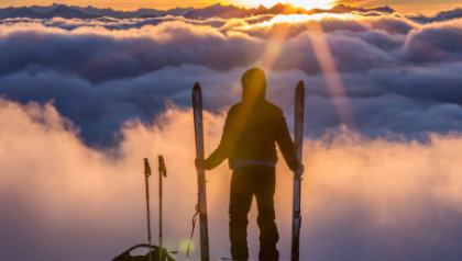 skitour sonnenaufgang