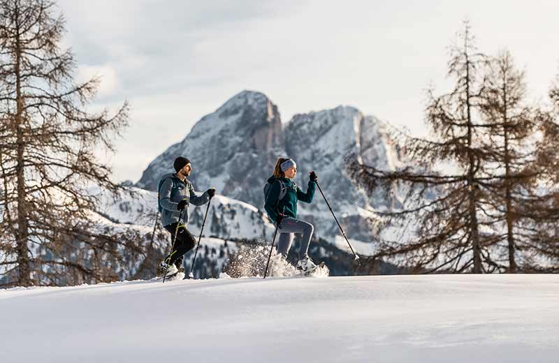 Schneeschuhwanderung unter dem Peitlerkofel