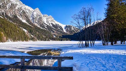 lago anterselva neve