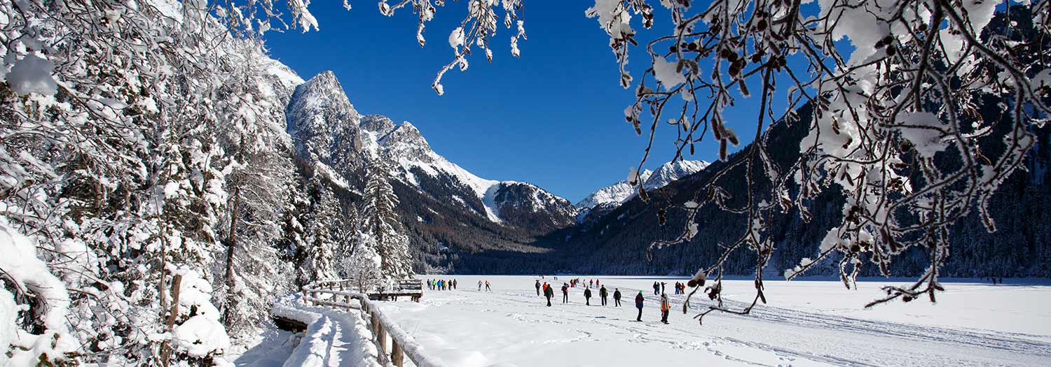 Lago d'Anterselva nella regione turistica Val Pusteria