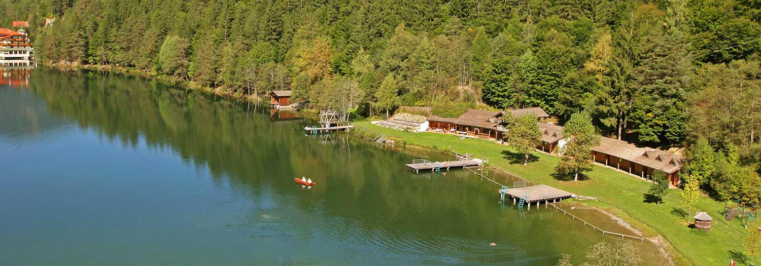 Lago di Tristach nell'area turistica Val Pusteria